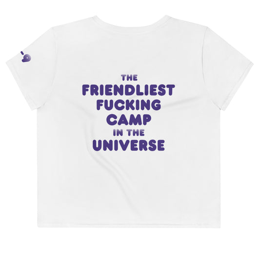 Friendliest F'n Camp Crop Tee