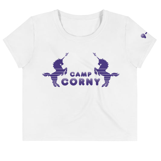 Friendliest F'n Camp Crop Tee