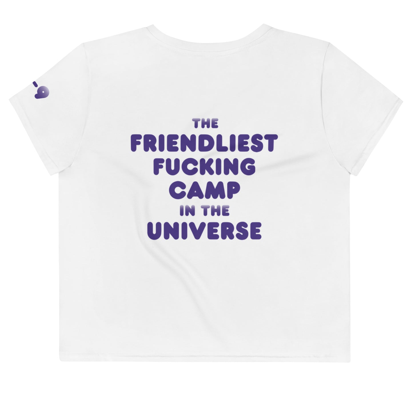 Friendliest F'n Camp Crop Tee